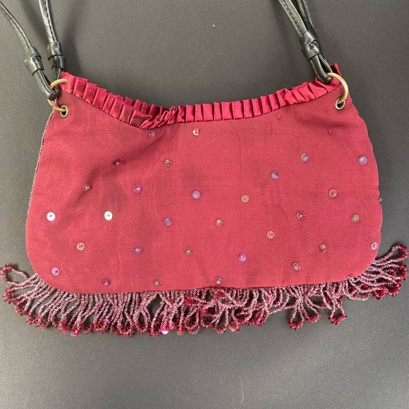 Express Embroidered Floral Beaded Fringe bag - Picture 3 of 4
